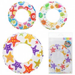 Круг надувной  цветной 59241 INTEX