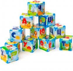 Кубики пластмассовые Азбука или Абетка большие 610 в 5 Орион
