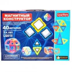 Магнитный конструктор для детей 40 деталей LQ610