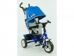 Велосипед трехколесный детский с ручкой синий 6588