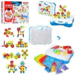 Мозаика  3D игровое поле-чемодан с  шуруповертом 661-323