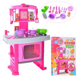 УЦЕНКА! Кухня детская розовая музыкальная 661-51. Мятая упаковка