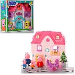 Дом и набор фигурок Свинка Пеппа с мебелью 666-001-1