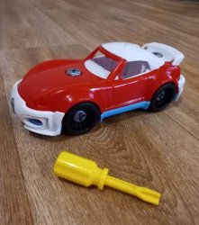 Уценка! Собирайка машинка с отверткой Ретро 30.000 Toys Plast, Украина