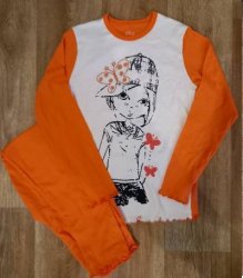 Пижама для девочки летняя 100 % хлопок Lemua