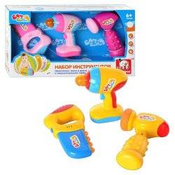 Инструменты детские пластмассовые со звуком и светом 80366