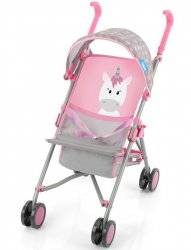 Коляска для куклы прогулочная Единорог с козырьком D-82006