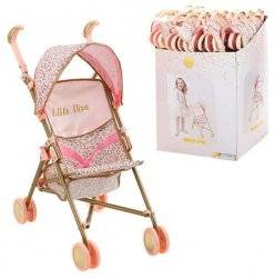 Коляска для кукол прогулочная с козырьком и корзиной D-82086
