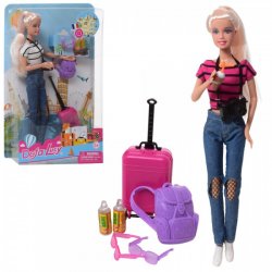 Кукла Defa Путешественница с чемоданом 8389-BF