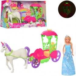 Кукла с каретой и лошадью с  музыкой и  светом 8423 DEFA 