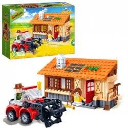 Конструктор Дом - ферма с трактором 162 детали 8583 BANBAO 