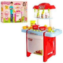  Кухня  детская со звуком и светом красная или розовая 889-57-58