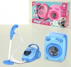 Пылесос со стиральной машиной для мальчиков и девочек с музыкой и светом 9313AB