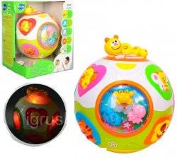  Развивающая игрушка для малышей Музыкальный шар с животными 938