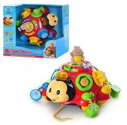 Божья коровка игра-каталка обучающая музыкальная со световыми эффектами 957