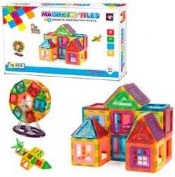 Конструктор магнитный Дом, карусель, самолет 70 деталей 9913