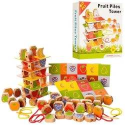 Деревянная шнуровка Фрукты и ягоды 60 деталей A20