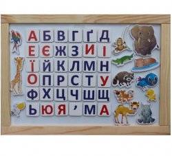 Магнитная доска на стену Животные + украинский алфавит 