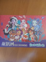 Альбом для рисования Enchantimals скоба c перфорацией 130336