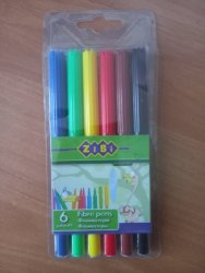 Фломастеры 6 цветов 2801 Zibi