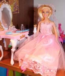Кукла Барби в розовом свадебном платье 1204