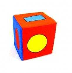 Кубики мягкие   погремушка "Геометрические фигуры" 123 Розумна Играшка