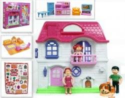 Кукольный домик "Мой милый дом" с фигурками и мебелью 0202