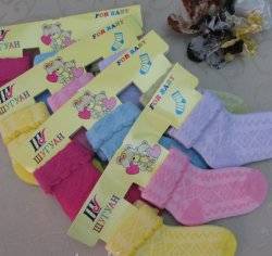 Носки детские хлопковые для грудничков Ажурные 1-3 года Шугуан