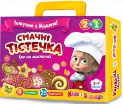 Игра на магнитах "Вкусные пирожные с Машей" Vladi Toys. Акция