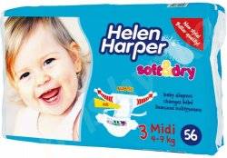 Подгузники Helen Harper Midi (Хелен Харпер Миди) 4-9 kg 56 штук "Soft and Dry" № 3