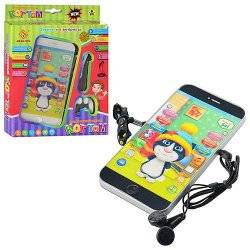 Айфон  детский сенсорный интерактивный 3D-телефон с наушниками 12 функций JD 301