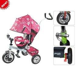 Распродажа! Велосипед M 0217 Profi Trike Stroller розовый.