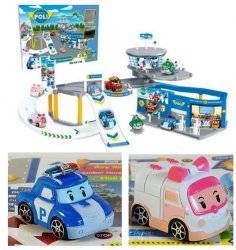 Гараж с робокарами Robocar Poli с 2-мя машинками XZ-156